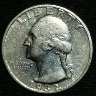 Unciculated 1932 P Washington Quarter Silver 25 Cent Coin World War Ii Ww2 Era