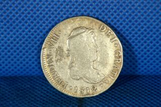 1812 Jp Me 2 Reales Ferdin Vii Silver Coin