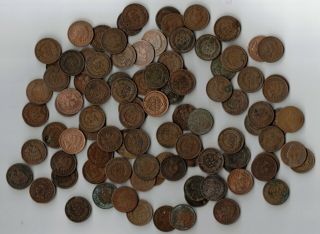 100 Low Grade Indian Head Cents Bargain Priced And Shipped