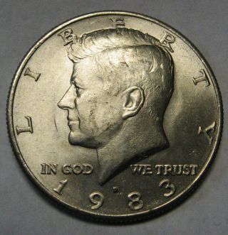 1983 - D John F Kennedy Clad Half Dollar Choice Au To Bu Tougher Date