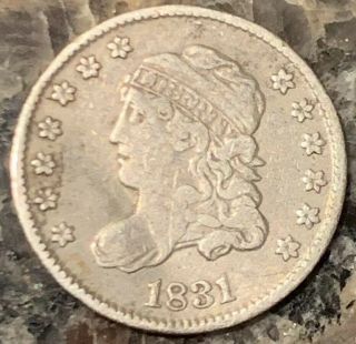 1831 Capped Bust Half Dime Lightly Circulated Philly Silver Great Detail