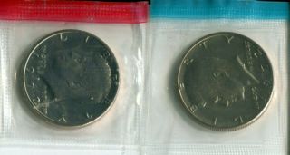 1972 P&d John F.  Kennedy Half Dollar / (2 Coin Set Uncirculated) From Set