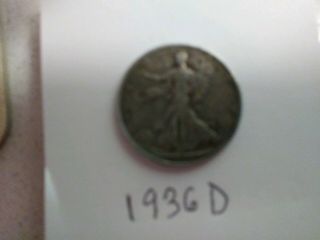 (5) Walking Liberty Half Dollars,  1935,  35d,  35s,  36,  36 d.  VF - EF.  coins 5
