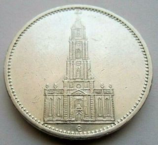 (455) Xxrare German Silver Coin 5 Reichsmark 1934 E