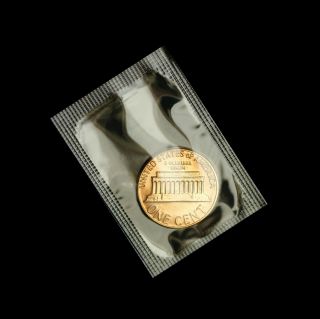1990 P,  D Lincoln Memorial Penny Uncirculated Coins Cello 2