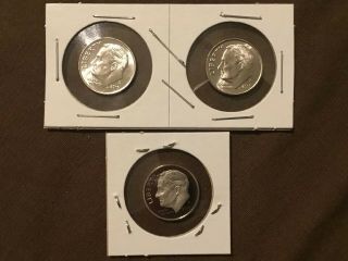 2019 P,  D,  S Roosevelt Dime Proof Set Pd From Bank Rolls