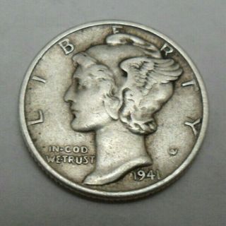1941 D Mercury Dime 90 Silver Xf - Extremely Fine