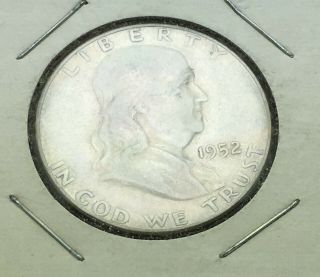 1952 - S Franklin Half Dollar Silver Coin 3