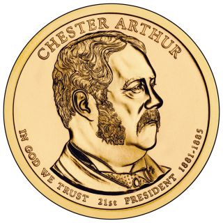 2012 - P Chester Arthur Presidential Dollar Coin