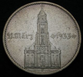 Germany (third Reich) 5 Reichsmark 1934 F - Silver - 1st Ann Nazi Rule - 3390