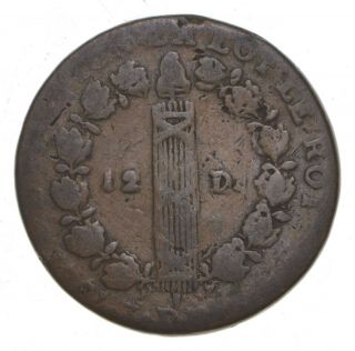 World Coin - 1791 - 1793 France 12 Deniers - 12.  1 Grams 076