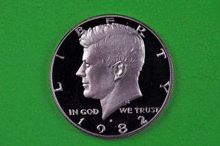 1982 - S Kennedy Half Dollar Deep Cameo Us Gem Proof Coin