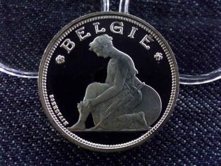 Belgium 2 Franc Silver (. 925) Coin 1923 Pp