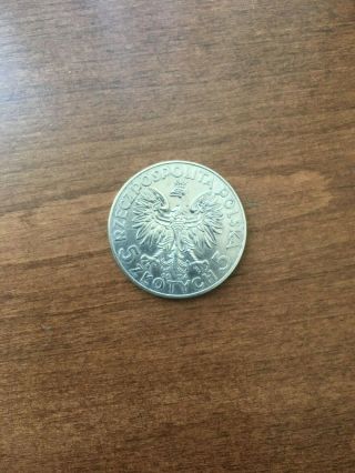 1934 Poland 5 Zlotych - Silver Foreign Coin