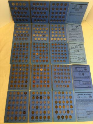 5 Old Whitman Folders With 180 Coins Lincoln Cent Jefferson Nickel Books 1909