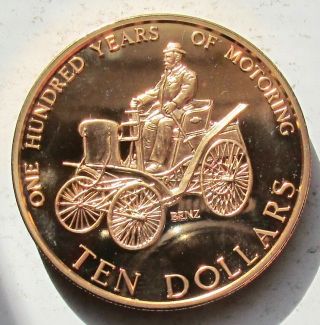 Zealand 1998 $10 One Hundred Years Of Motoring Benz