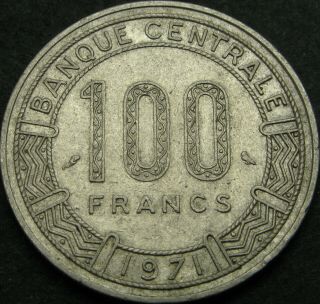 Central Africal Republic 100 Francs 1971 - Nickel - Vf - 2655 ¤