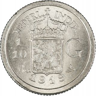Netherlands East Indies 1919 1/10 Gulden Choice Bu
