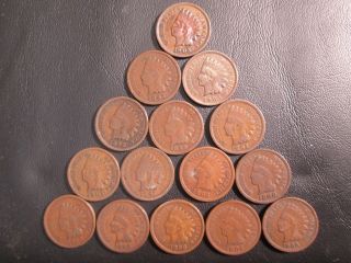 11 Different Dated Indian Head Pennies