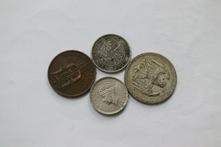 Hong Kong 10 Cents 1900,  5 Cents 1939,  Weimar 1 Mark 1924 B20 Zx15