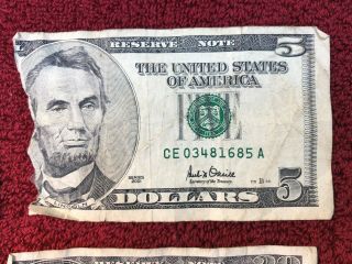 u.  s.  paper money 100 dollar 20 dollar 10 dollar 5 dollar notes 6