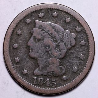 1845 Braided Hair Large Cent R11tcc