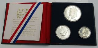 1776 - 1976 S Us Bicentennial Proof 3 Coin Silver Set In