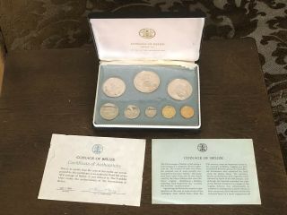 1974 Coinage Of Belize 8 Coin Proof Set