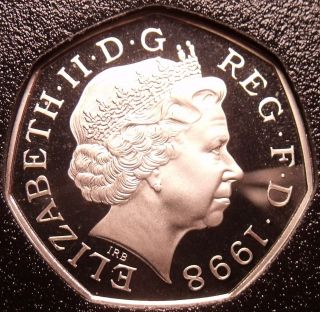 Proof Great Britain 1998 50 Pence Only 100,  000 Minted Proofs Are Best Coins Fr/s
