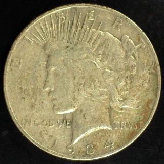 1934 - D Vam - 3 Top 50 " Doubled Tiara " Peace Siller Dollar [rinv 138]
