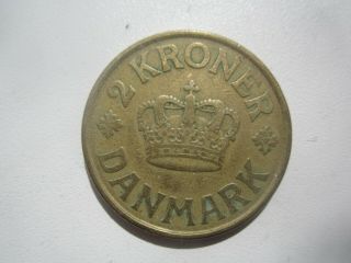 1924 DENMARK 2 KRONER KEY DATE 2