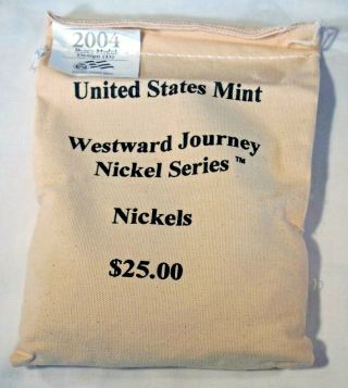 2004 D Jefferson Peace Medal Nickel Us 100 Coin Bag Westward Journey Serie