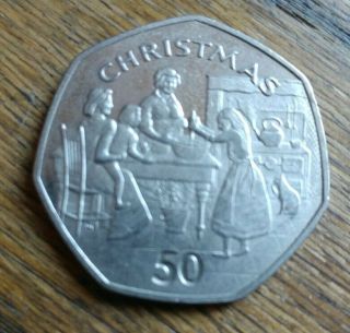 Isle Of Man 1998 50 Pence - Christmas