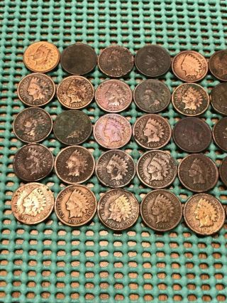 Complete Roll of 50 1905 Indian Head Pennies 2