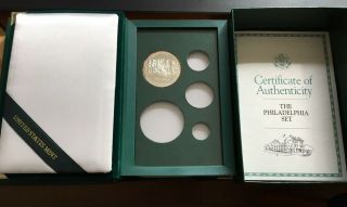 1993 U.  S.  Bicentennial Silver Medal From Philadelphia Set,  Box From Set