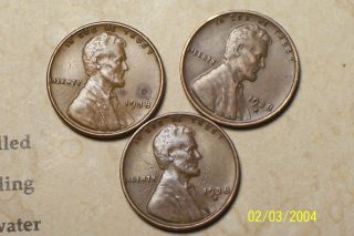 1938 - P,  D&s @ " Very - " Set Of Lincoln Wheat Pennys