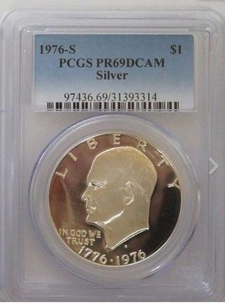 Gem Proof Pr69dcam 1976 Bicentennial Ike - Eisenhower Pcgs 40 Silver Dollar