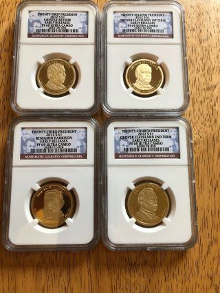 2012 S Presidential Dollar 4 Coin Proof Set Ngc Pf69 Ultra Cameo Early Releases