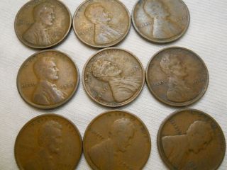 ROLL OF 1909 LINCOLN PENNIES COMBINE. 6