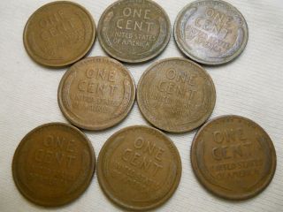 ROLL OF 1909 LINCOLN PENNIES COMBINE. 8