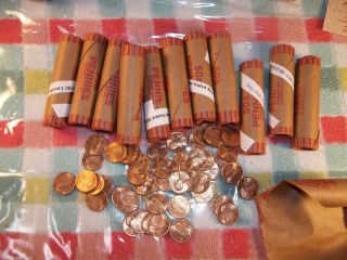 1 Bu Unc Roll 1978 - P Lincoln Memorial Penny.  From Bank Bag