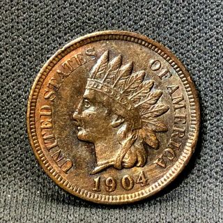 1904 U.  S.  Indian Head Cent (au, )