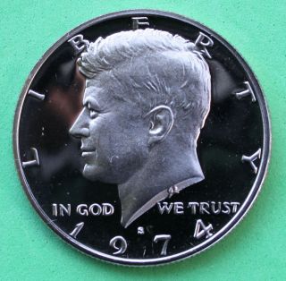 1974 S Proof Kennedy Half Dollar Coin 50 Cent Jfk From Proof Set