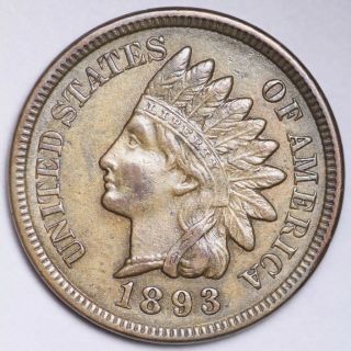 1893 Indian Head Small Cent Choice Au/unc E101 Rnt