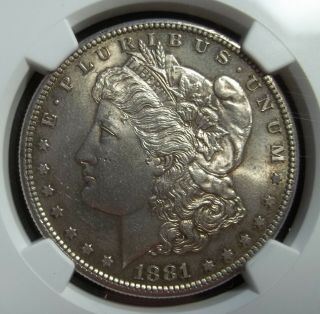 1881 S NGC MS - 63 Morgan Silver Dollar (Toning) 3