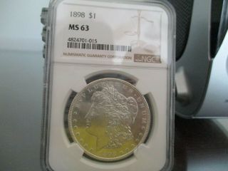 Semi Pl 1898 - P Ngc Ms 63 Morgan Silver Dollar