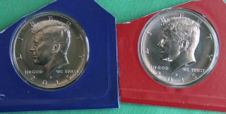 2015 P And D Kennedy Half Dollar Coin From Us Set 2 Bu Cello Fifty Cent Unc