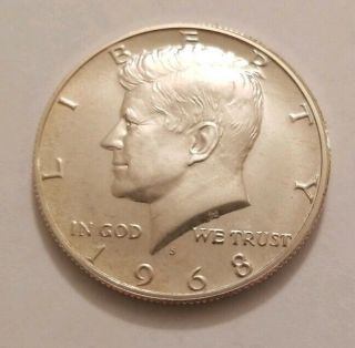 1968 S Silver 50c Kennedy Half Dollar Proof From A Proof Set