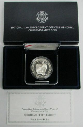 1997 P National Law Enforcement Officers Memorial Commemorative $1 Proof Coin