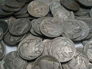 100 Full - Date BUFFALO Nickels.  Mostly 1930 ' s.  21 2
